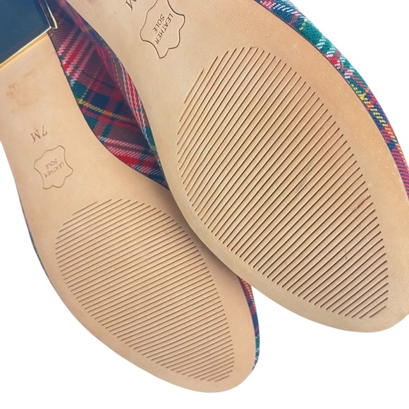 TALBOTS RYAN EMBROIDERED PLAID LOAFERS SIZE 7 - Picture 5 of 9